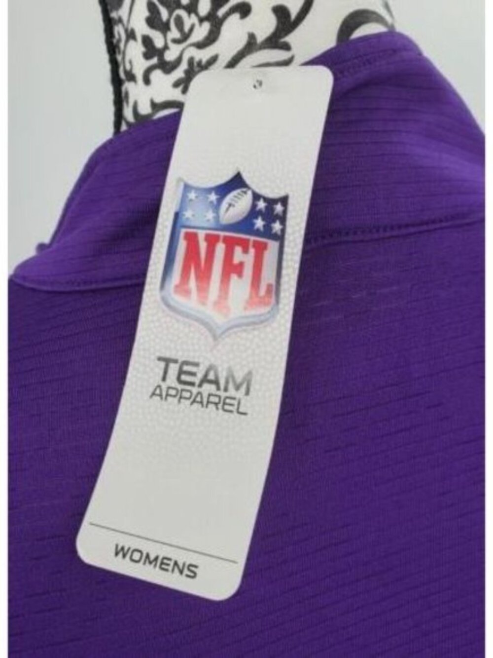 Minnesota Vikings NFL Team Apparel 1/2 Zip Pullover Mock Neck Women's Large New